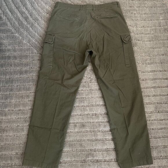 Uniqlo - Olive / Khaki Cargo Pants - Size XL (Waist=36) - Picture 9 of 15